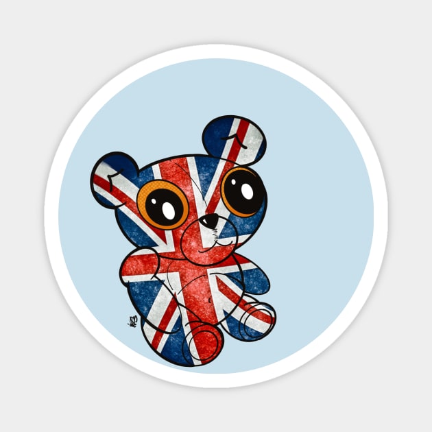 Great Britain Teddy Bear Magnet by Alt World Studios